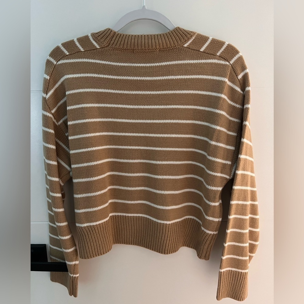 NWT - T Tahari Striped Long Sleeve Crewneck Sweater - Picture 4 of 8